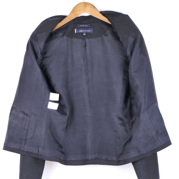 Anne Klein Women's Size 6 Polyester Rayon Spandex Black Stretch Blazer - Picture 4 of 5